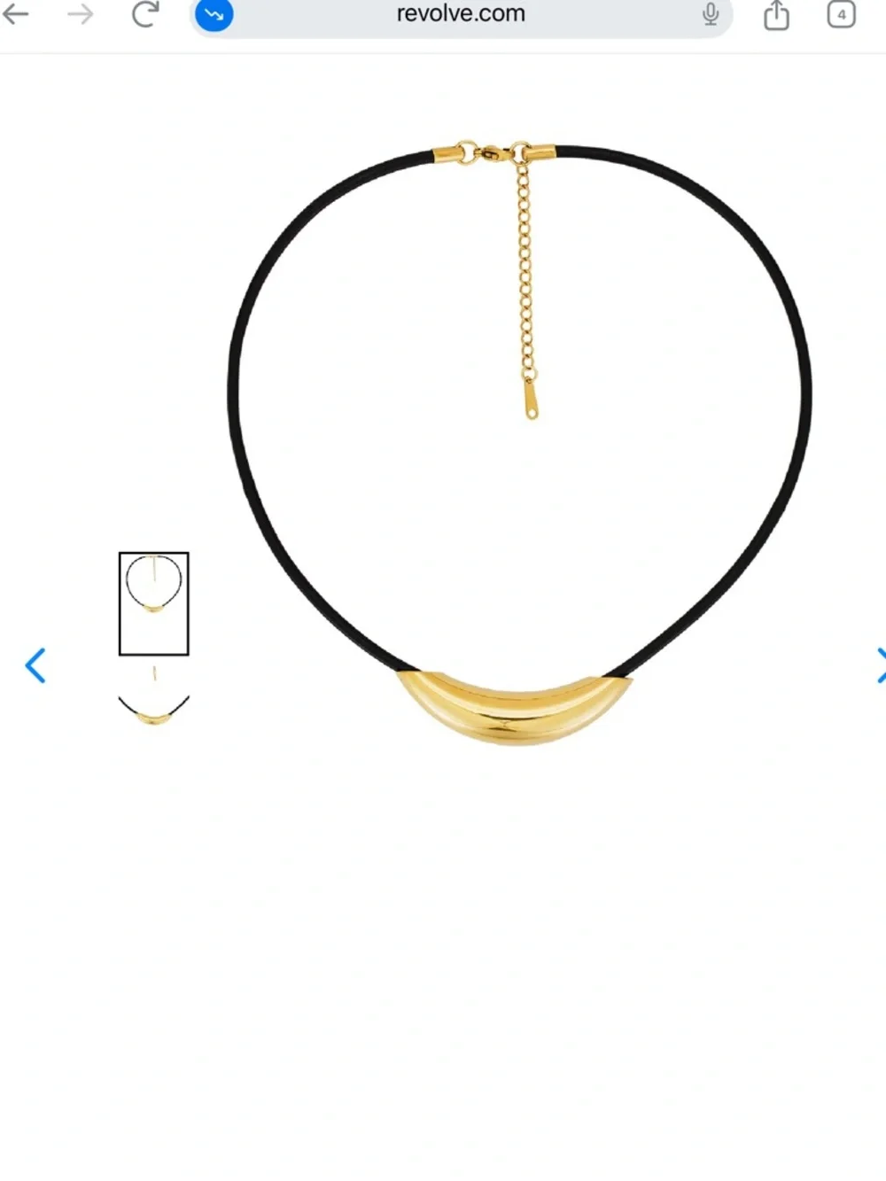 New Revolve Jenna Slider Geometric Necklace ~ Gold Plated Necklace - Picture 15 of 16